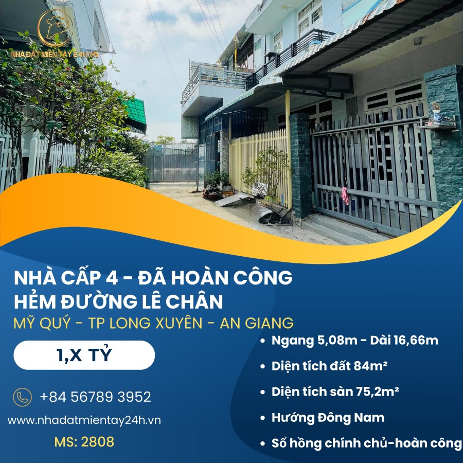 🏠 ĐẦU TƯ NGAY NHÀ HOÀN CÔNG TẠI MỸ QUÝ – LONG XUYÊN! (MS: 2808) 🏠